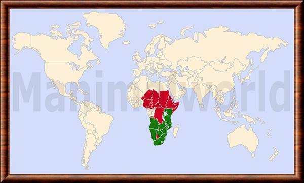 Diceros bicornis distribution