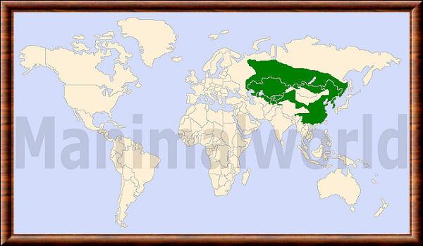 Meles leucurus distribution