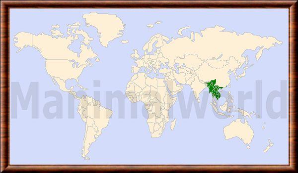 Melogale personata distribution